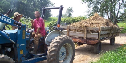 apprentice on tractor