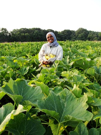 Amira in squash field
