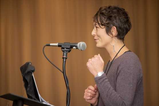 Thea Maria Carlson speaking at the 2018 Biodynamic Conference