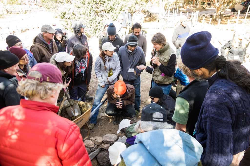 Preparing the preparation pit during Hands-On with the Biodynamic Preparations