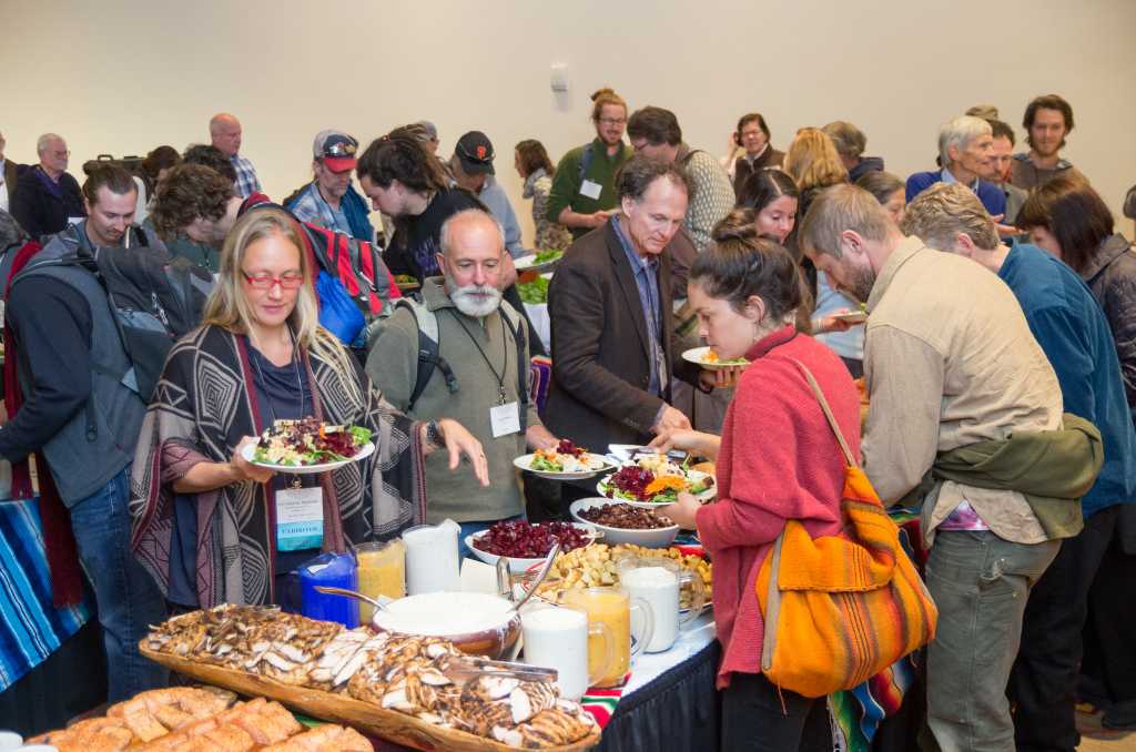 Enjoying hearty meals made with local, organic, and Biodynamic ingredients