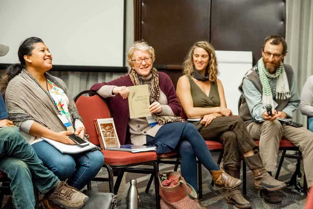 Alice Groh and Josh Volk present during &quot;Original Aims and Ideals of the CSA Model as Embodied in the Temple Wilton Communmity Farm in New Hampshire and the Slow Hand Farm in Portland, OR&quot;