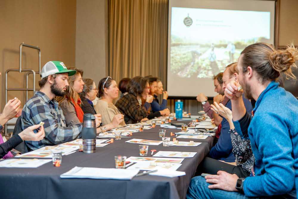 Tasting session during &quot;Culinary Breeding Network: Building Community among Plant Breeders, Farmers, Chefs, and Eaters to Create Better Varieties for All&quot;