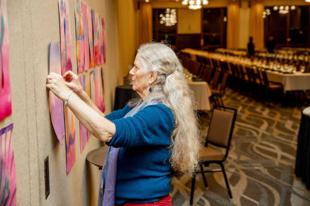 Displaying artwork created during &quot;Connecting to Spirit&quot; with Martha Loving