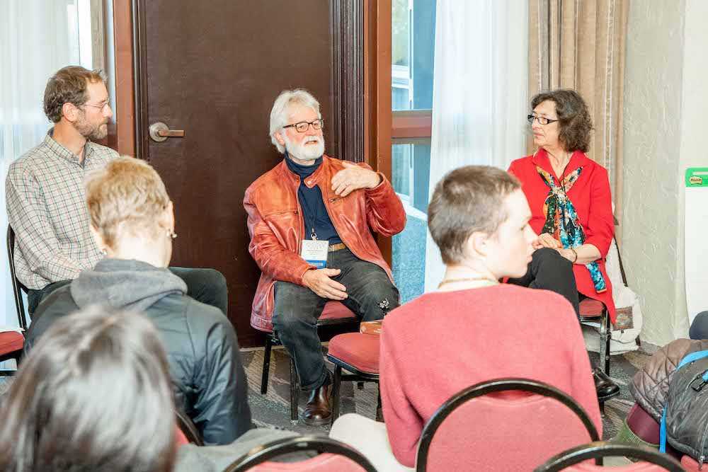 Henning Sehmsdorf and Elizabeth Simpson during &quot;Wise Words from Biodynamic Pioneers of the Pacific Northwest&quot;