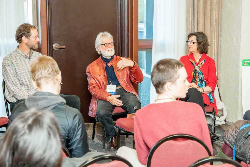 Henning Sehmsdorf and Elizabeth Simpson during &quot;Wise Words from Biodynamic Pioneers of the Pacific Northwest&quot;