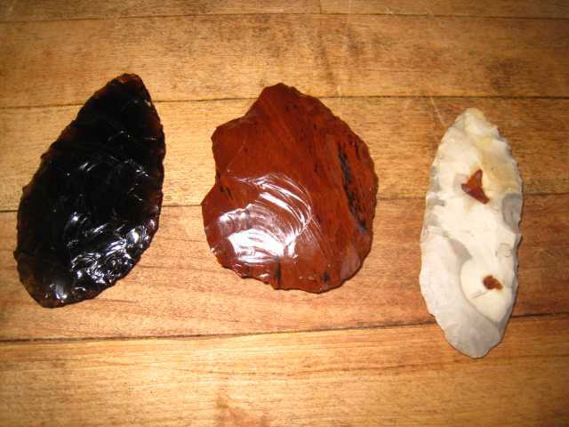 Stone tools that we used for skinning